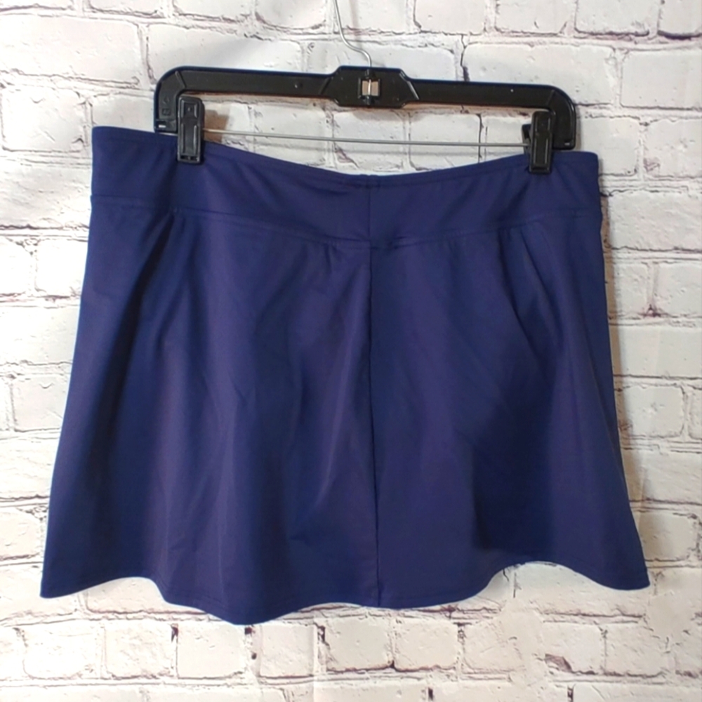 Lands' End Navy Blue Swim Pantyliner Skort 14